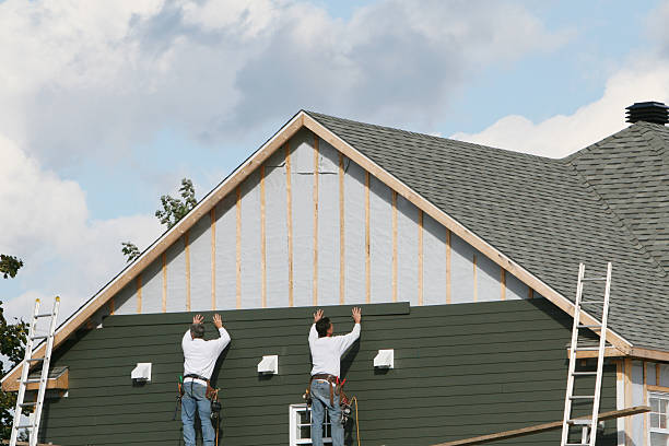 Professional Siding technician working in Freeburg, IL